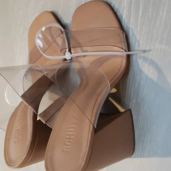 Schutz Victorie Womens Leather Open Toe Slide Sandals, brand new, no box