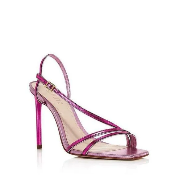 Schutz Women's Luna High-Heel Metallic Sandals