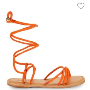 SCHUTZMagdalena Leather Ankle Tie Flat Sandals size 8