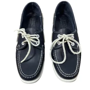 Sebago Docksides Boat Shoes Loafers Slip On Navy Blue Women's Size 8M Leather