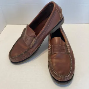 Sebago Men’s Size 10 Brown Hand Sewn Leather Penny Loafers