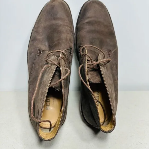 Sebago Tremont Mens Chukka Ankle Boots Smooth Aged Leather Dark Brown Size 9,5