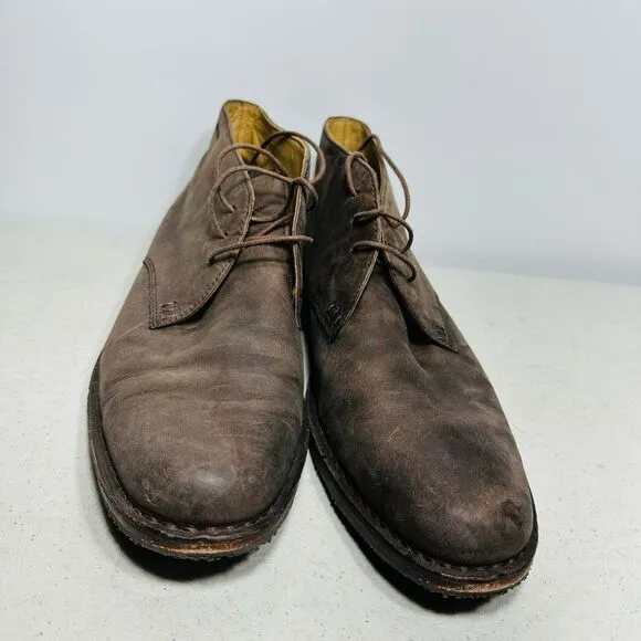 Sebago Tremont Mens Chukka Ankle Boots Smooth Aged Leather Dark Brown Size 9,5
