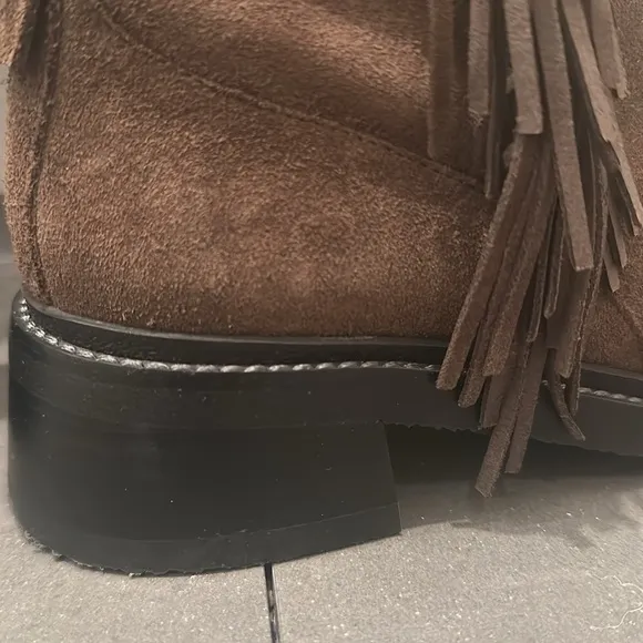See By Chloe Suede Fringe Knee High Boots