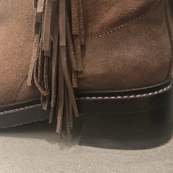 See By Chloe Suede Fringe Knee High Boots