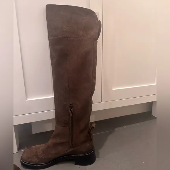See By Chloe Suede Fringe Knee High Boots