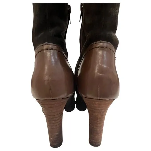See By Cloe Boots Womens 37 7 Brown Suede Leather Knee High Tall Lara Designer