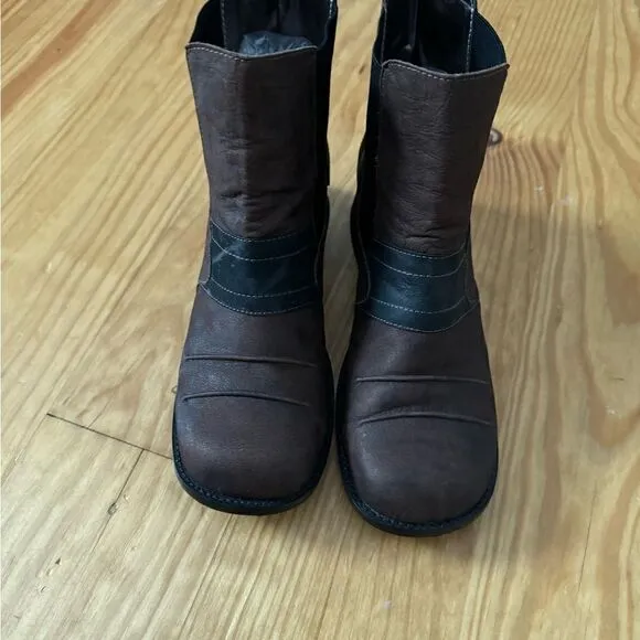 Selo De Controle Brazilian Genuine Leather Retro Heeled Boots Women’s 7.5-8