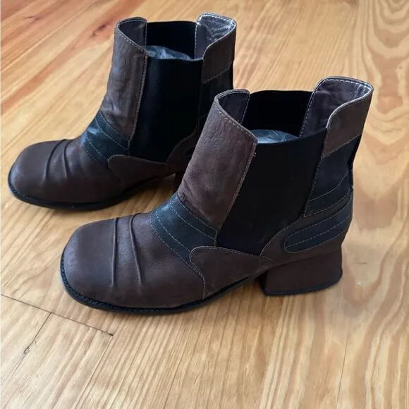 Selo De Controle Brazilian Genuine Leather Retro Heeled Boots Women’s 7.5-8