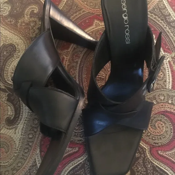 Sergio Rossi Black High Heel Sandals