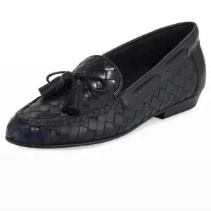 Sesto Meucci Nicole Iconic Leather Tassel Navy Loafers Size‎ 9N