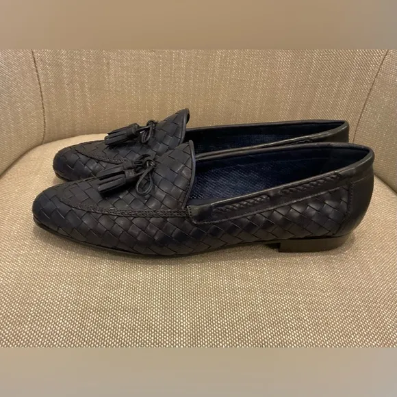 Sesto Meucci Nicole Iconic Leather Tassel Navy Loafers Size‎ 9N