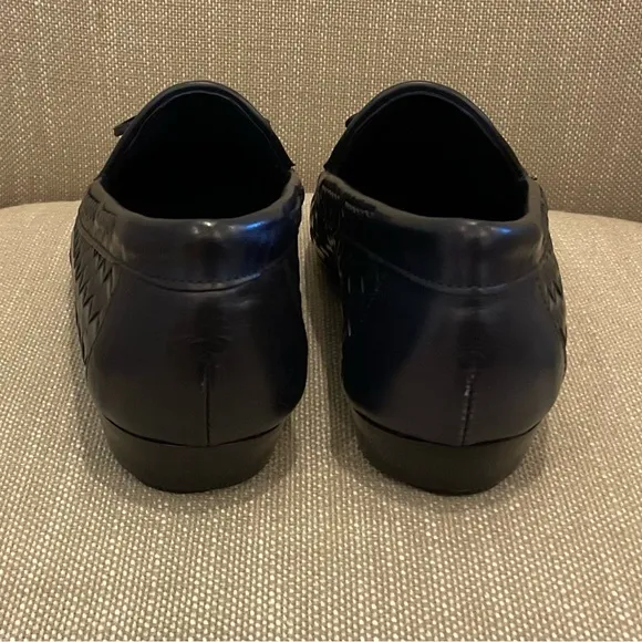 Sesto Meucci Nicole Iconic Leather Tassel Navy Loafers Size‎ 9N