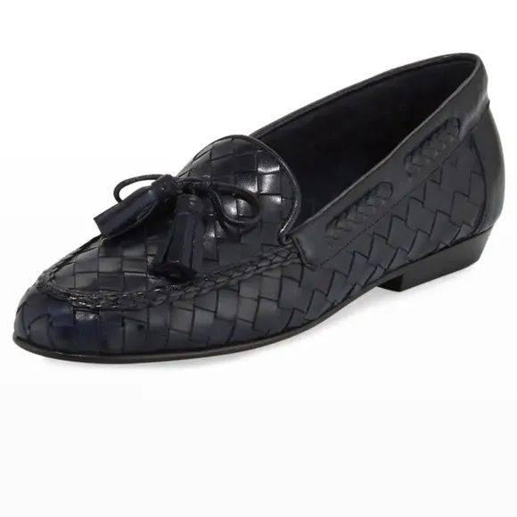 Sesto Meucci Nicole Iconic Leather Tassel Navy Loafers Size‎ 9N