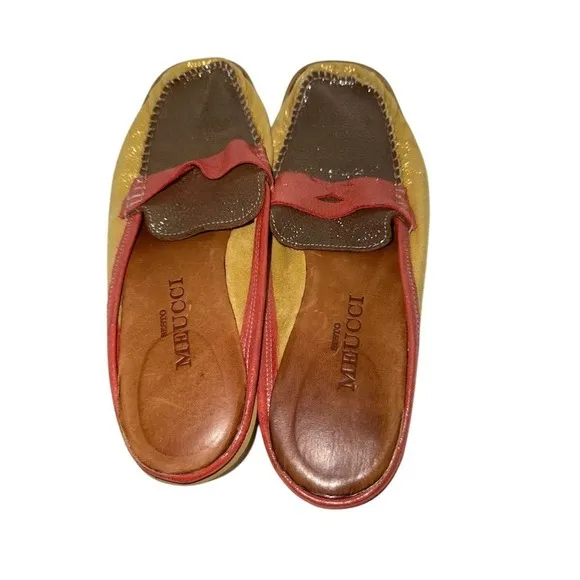 Sesto Meucci Women's Multicolor Shimmer Loafers 8 Casual Flats mules preppy VTG