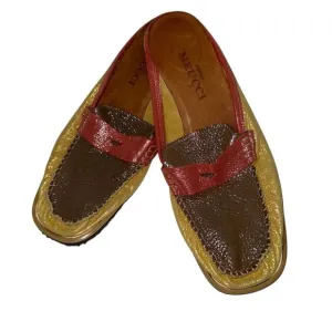 Sesto Meucci Women's Multicolor Shimmer Loafers 8 Casual Flats mules preppy VTG