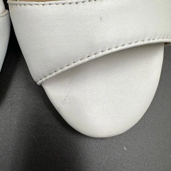 Sexy summer white Ann Taylor sandals- bow detail size 7M EUC genuine leather