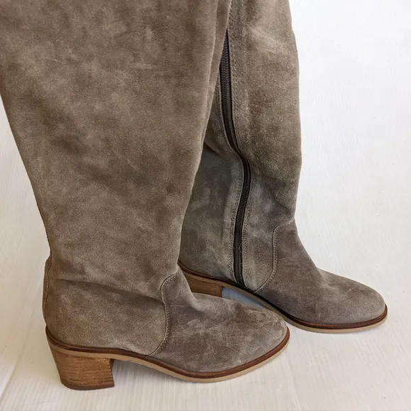 SEYCHELLES Anthropologie Overheard Over-The-Knee Suede Boots