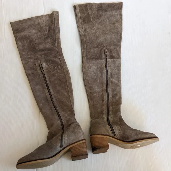 SEYCHELLES Anthropologie Overheard Over-The-Knee Suede Boots