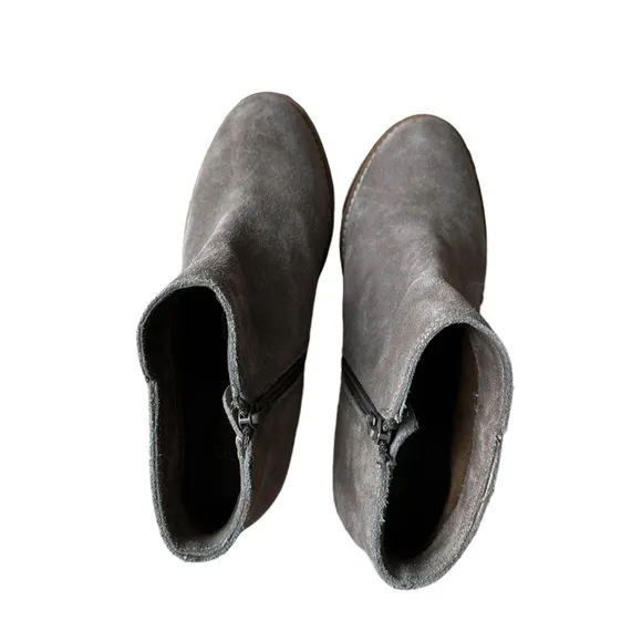 Seychelles Clavichord Ii Ankle Bootie Grey Suede Leather Boots Size 6 Heeled