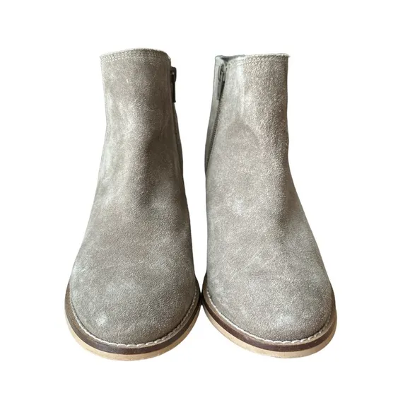 Seychelles Clavichord Ii Ankle Bootie Grey Suede Leather Boots Size 6 Heeled