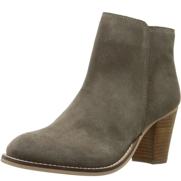 Seychelles Clavichord Ii Ankle Bootie Grey Suede Leather Boots Size 6 Heeled