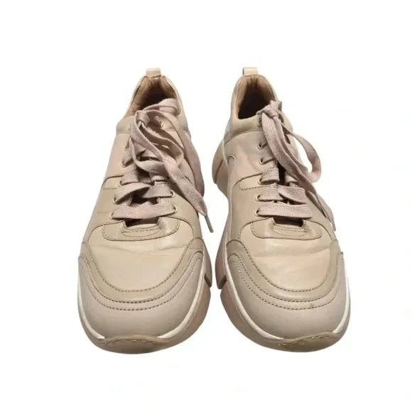 {Seychelles} I'll Be There Blush Leather Sneakers - Size 8