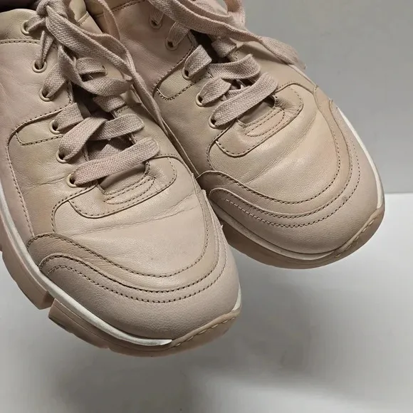 {Seychelles} I'll Be There Blush Leather Sneakers - Size 8