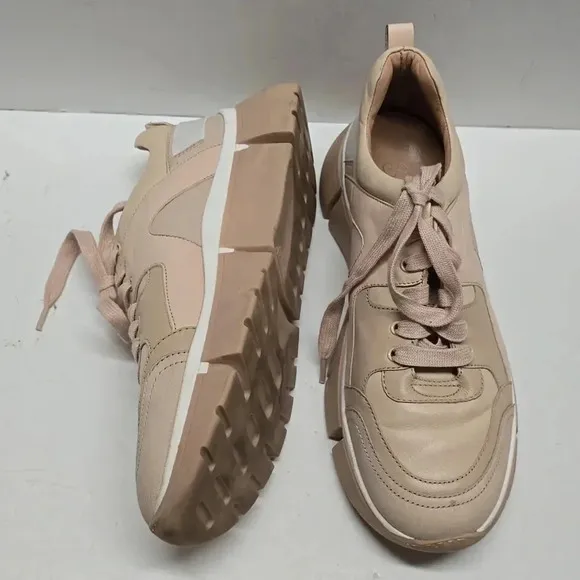 {Seychelles} I'll Be There Blush Leather Sneakers - Size 8