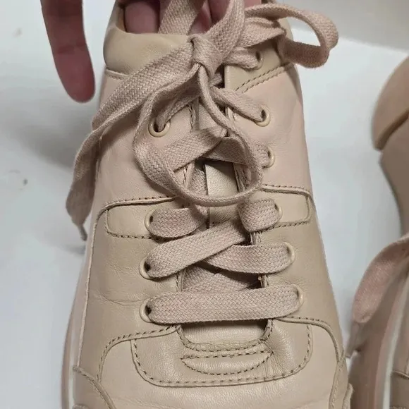 {Seychelles} I'll Be There Blush Leather Sneakers - Size 8