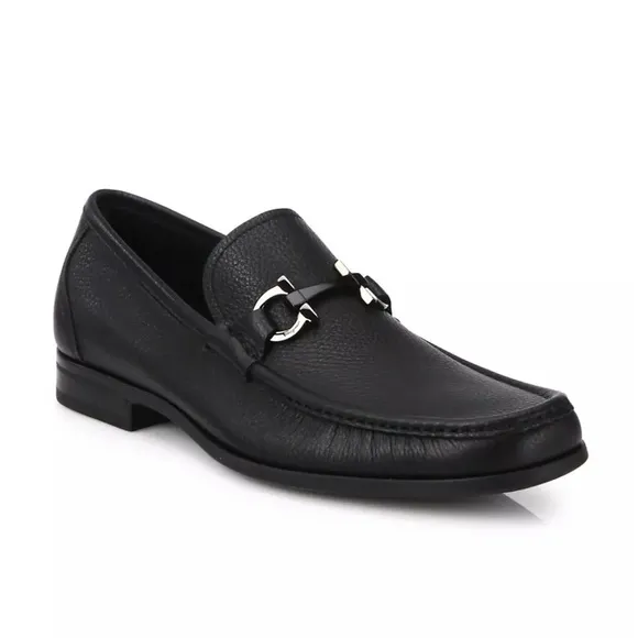 Shop FERRAGAMO Grandioso Gancini Leather Loafers