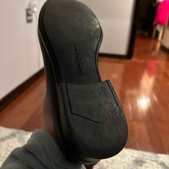 Shop FERRAGAMO Grandioso Gancini Leather Loafers