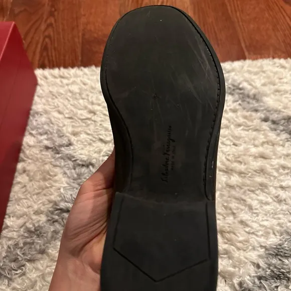 Shop FERRAGAMO Grandioso Gancini Leather Loafers