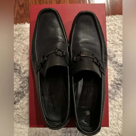 Shop FERRAGAMO Grandioso Gancini Leather Loafers