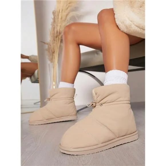 SHUZIA Drawstring Detail Ankle Boots