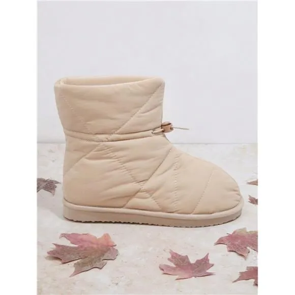 SHUZIA Drawstring Detail Ankle Boots