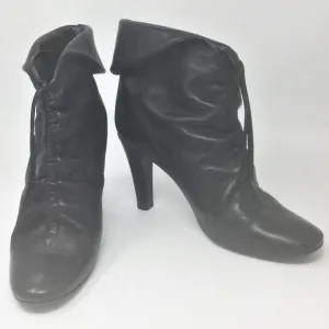 Sigerson Morrison Black Leather Ankle Booties Sz 9