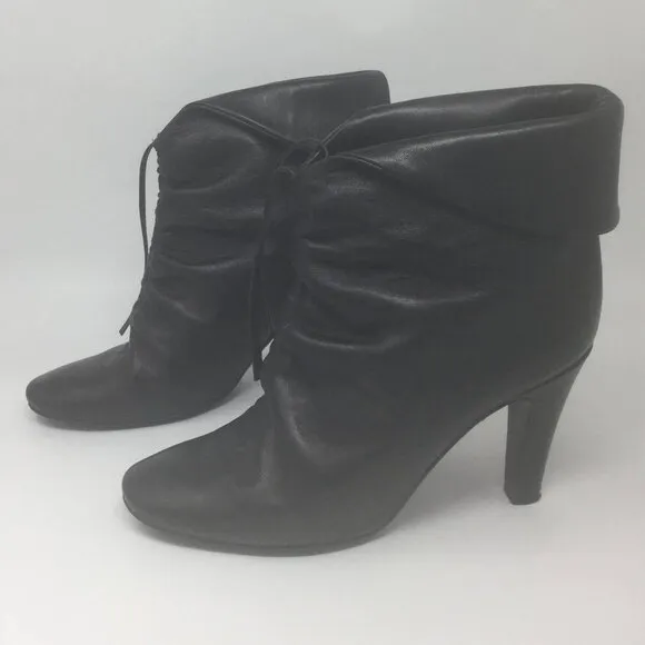 Sigerson Morrison Black Leather Ankle Booties Sz 9