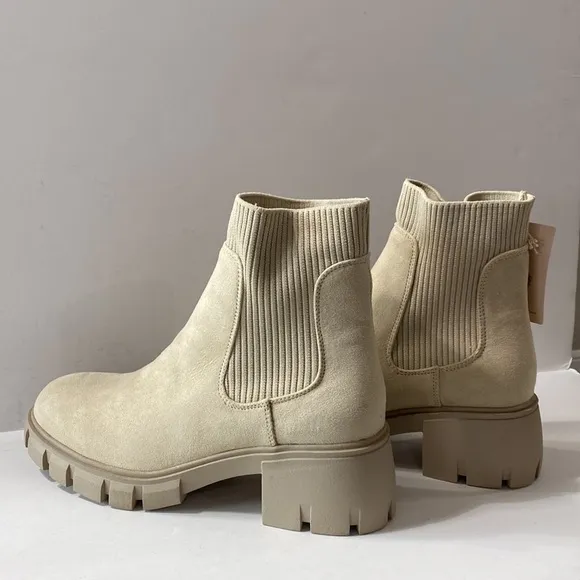 Sincerely Jules &quot;NEW&quot; Y2K Faux Suede Retro Chunky Heel Platform Lug Sole Boots 9