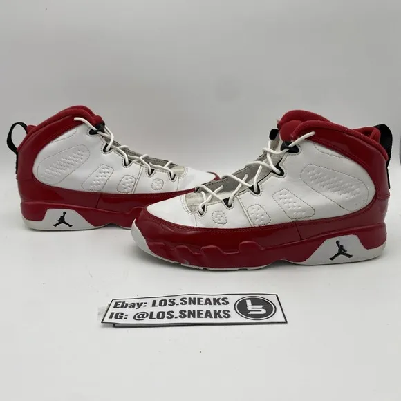 Size 3y- (GS) Nike Air Jordan 9 Retro PS Youth White Gym Red (401811-160)