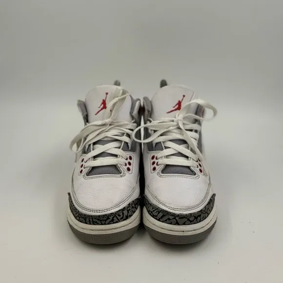 Size 4.5y - Air Jordan 3 Retro OG Fire Red 2022 DM0967-160 White GS Sneakers