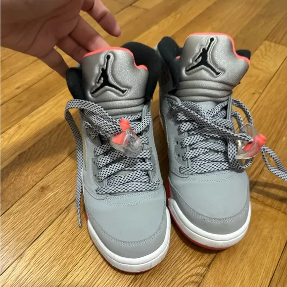 Size 5Y Nike Air Jordan 5 Retro V Hot Lava Cool Grey 440892-018 Sneakers Sz 5 Y