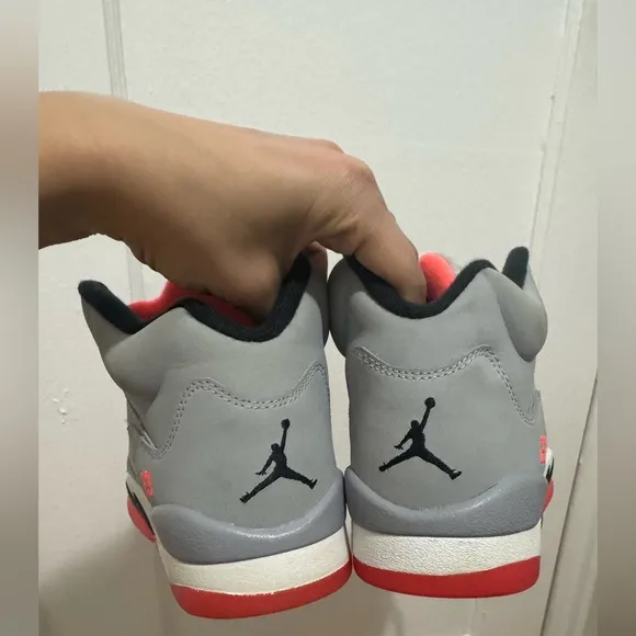 Size 5Y Nike Air Jordan 5 Retro V Hot Lava Cool Grey 440892-018 Sneakers Sz 5 Y