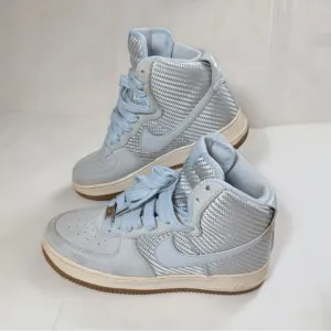 Size 7.5 Women's - 654440-401  Nike Air Force 1 HI PREMIUM/Porpoise