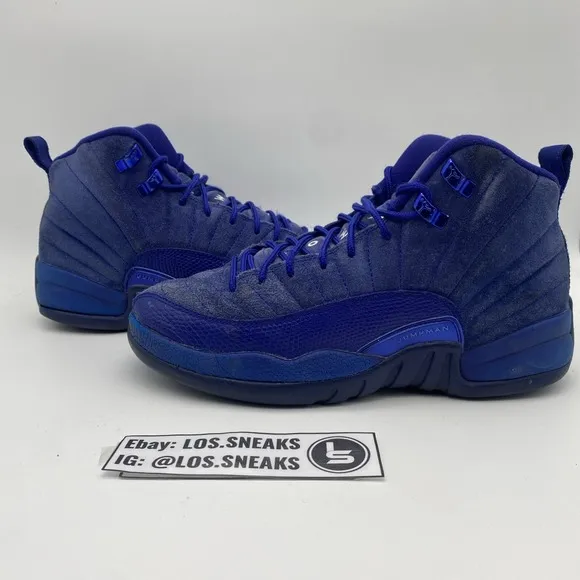 Size 7y- (GS) Air Jordan 12 Retro Deep Royal (153265-400)