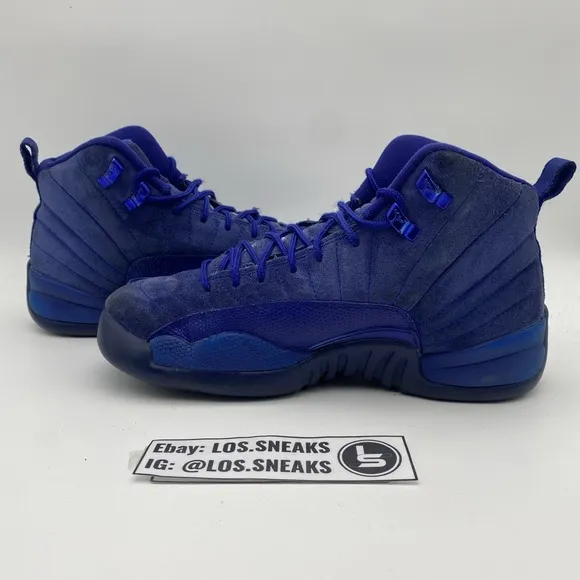 Size 7y- (GS) Air Jordan 12 Retro Deep Royal (153265-400)