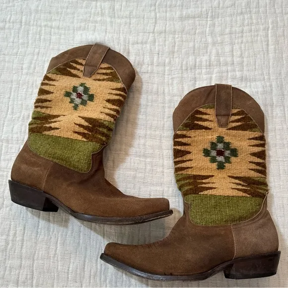 Size 8.5 Matisse Cowboy Blanket Southwest Abeline Leather Boots