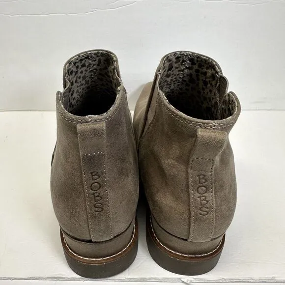 Skechers BOBS Chill‎ Wedge Cruising Altitude Slip On Bootie 9 Taupe New