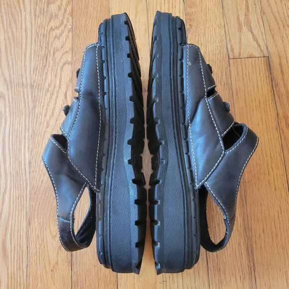 Skechers Chunky Black Fisherman Sandals 11 Open Toe 90s Y2K Platform
