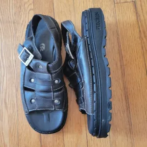 Skechers Chunky Black Fisherman Sandals 11 Open Toe 90s Y2K Platform